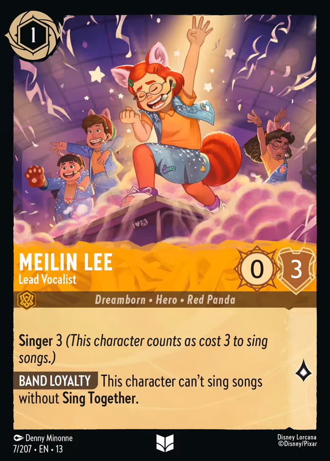 Meilin Lee - Lead Vocalist Lorcana card (7/207, Attack of the Vine!)
