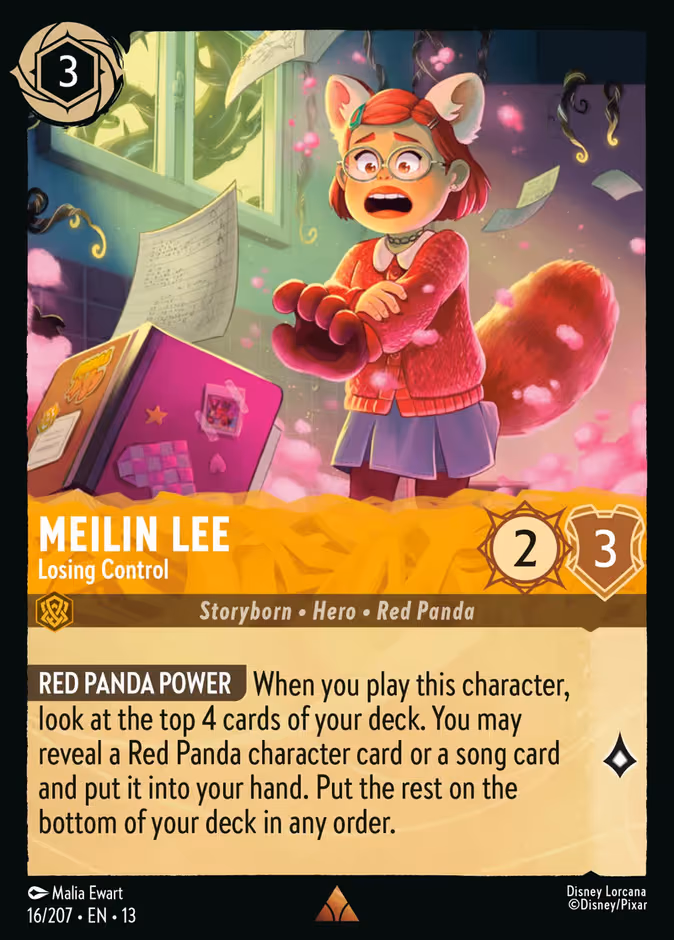 Meilin Lee - Losing Control Lorcana card (16/207, Attack of the Vine!)