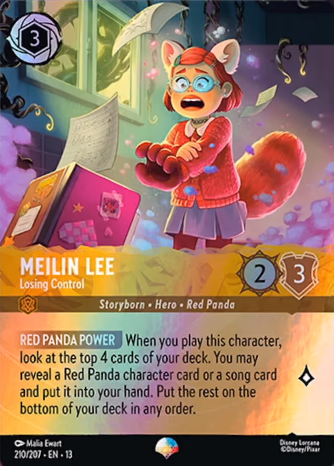 Meilin Lee - Losing Control Lorcana card (210/207, Attack of the Vine!)