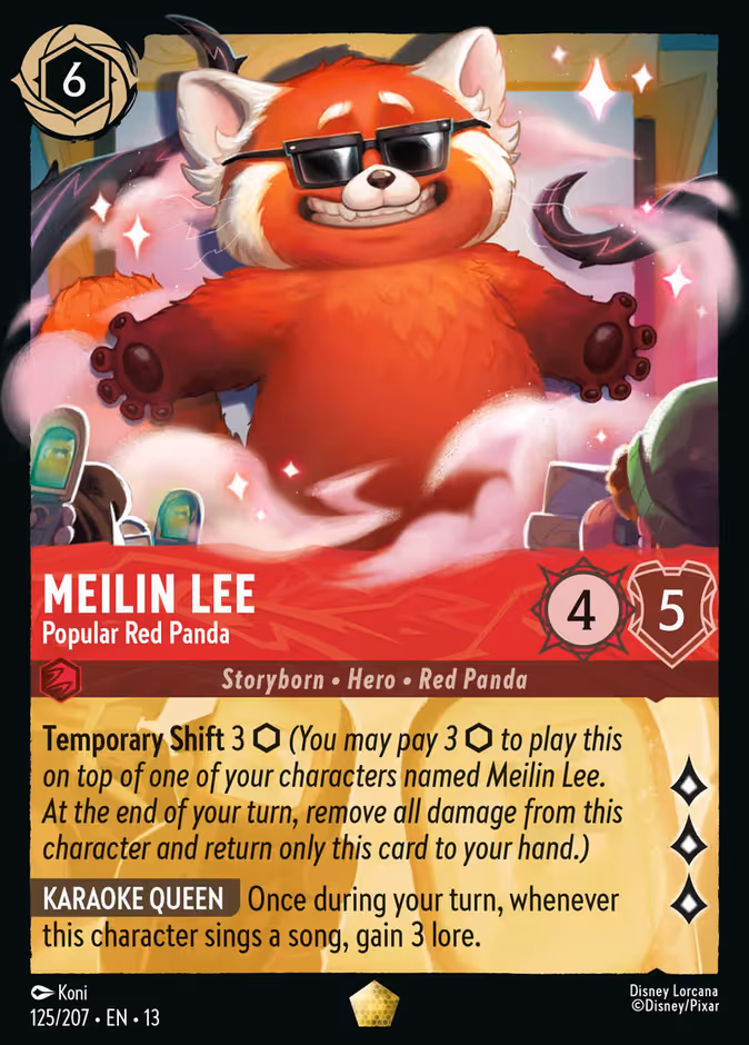 Meilin Lee - Popular Red Panda Lorcana card (125/207, Attack of the Vine!)