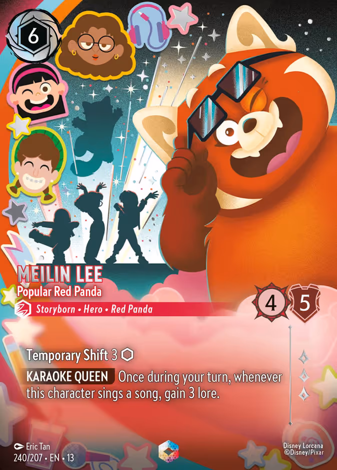 Meilin Lee - Popular Red Panda Lorcana card (240/207, Attack of the Vine!)