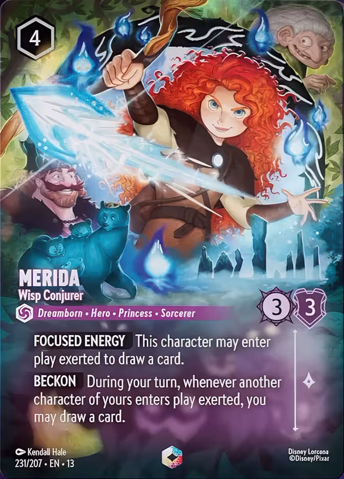 Merida - Wisp Conjurer Lorcana card (231/207, Attack of the Vine!)