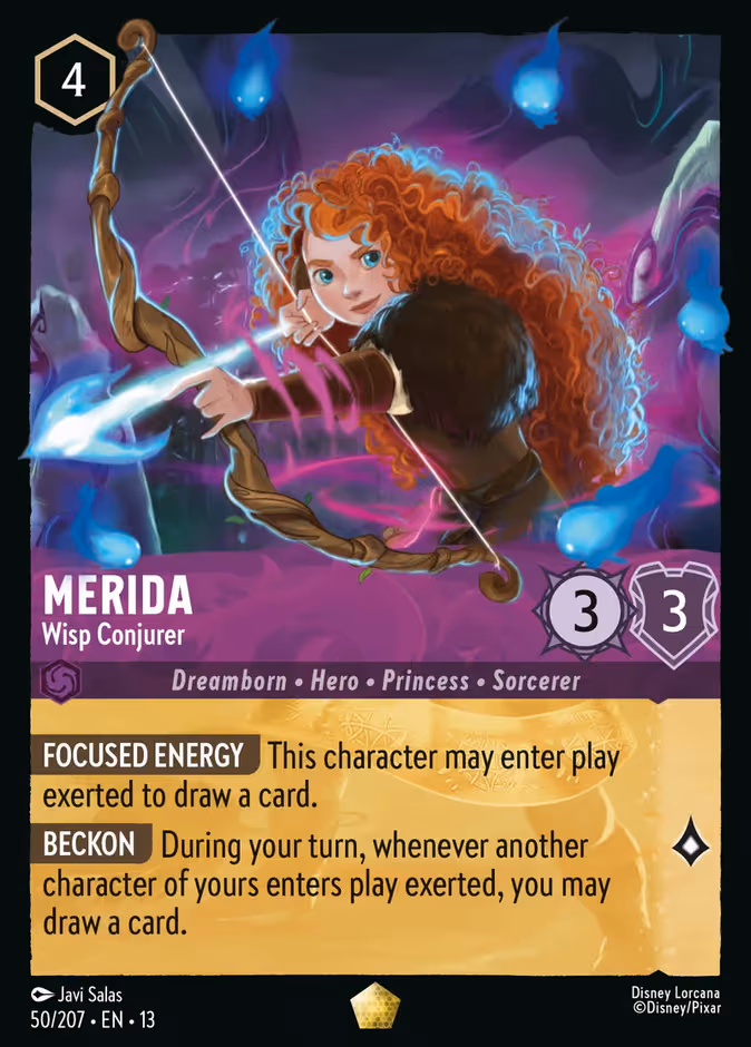 Merida - Wisp Conjurer Lorcana card (50/207, Attack of the Vine!)