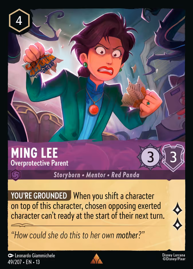 Ming Lee - Overprotective Parent Lorcana card (49/207, Attack of the Vine!)