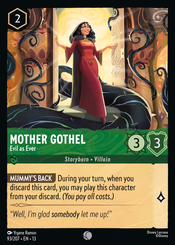 Mother Gothel - Evil as Ever Lorcana card (93/207, Attack of the Vine!)