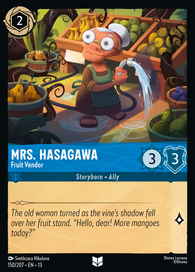 Mrs. Hasagawa - Fruit Vendor Lorcana card (150/207, Attack of the Vine!)