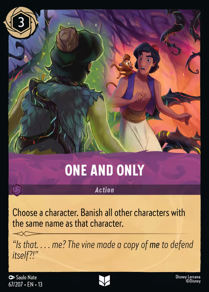 One and Only Lorcana card (67/207, Attack of the Vine!)