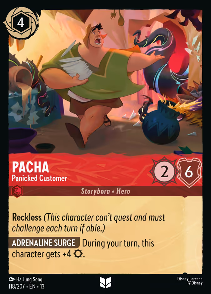 Pacha - Panicked Customer Lorcana card (118/207, Attack of the Vine!)