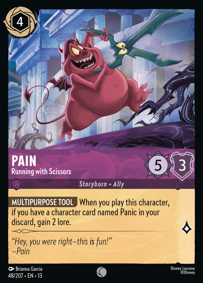 Pain - Running with Scissors Lorcana card (48/207, Attack of the Vine!)