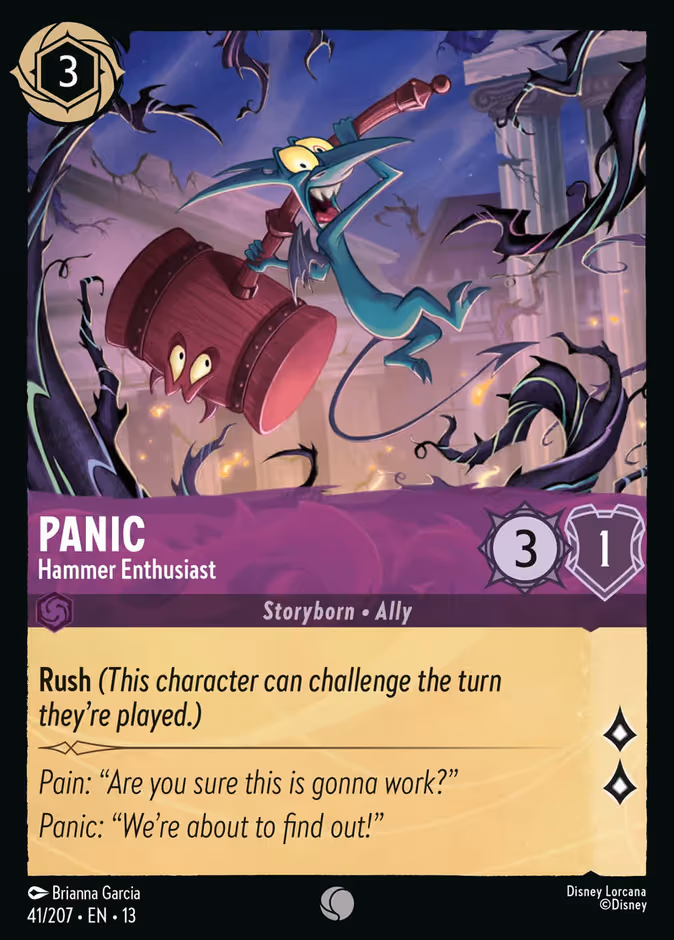 Panic - Hammer Enthusiast Lorcana card (41/207, Attack of the Vine!)