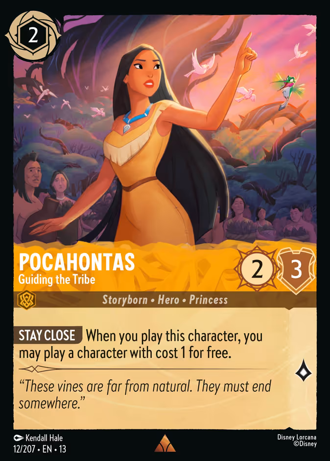 Pocahontas - Guiding the Tribe Lorcana card (12/207, Attack of the Vine!)