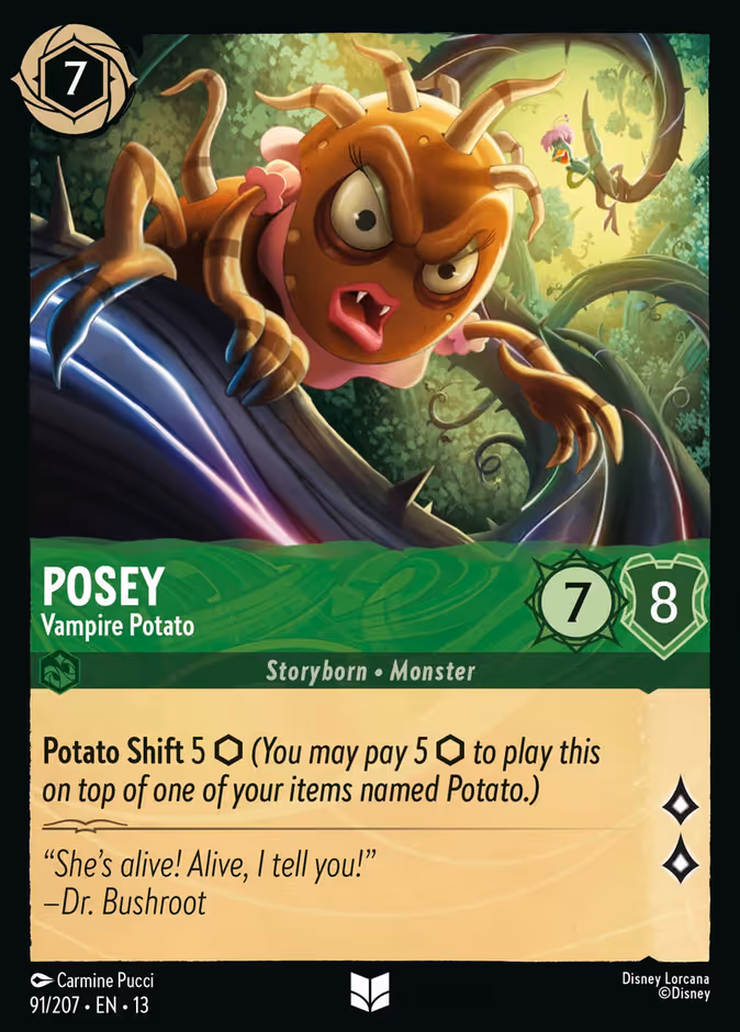 Posey - Vampire Potato Lorcana card (91/207, Attack of the Vine!)