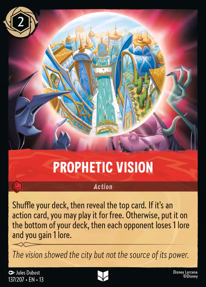 Prophetic Vision Lorcana card (137/207, Attack of the Vine!)