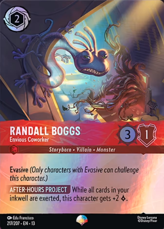 Randall Boggs - Envious Coworker Lorcana card (217/207, Attack of the Vine!)