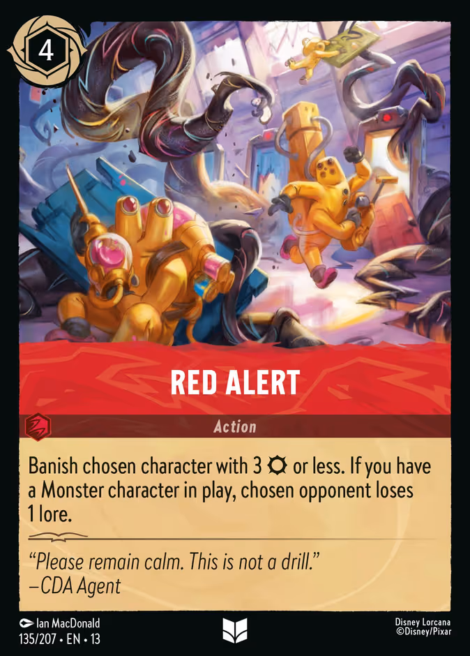 Red Alert Lorcana card (135/207, Attack of the Vine!)