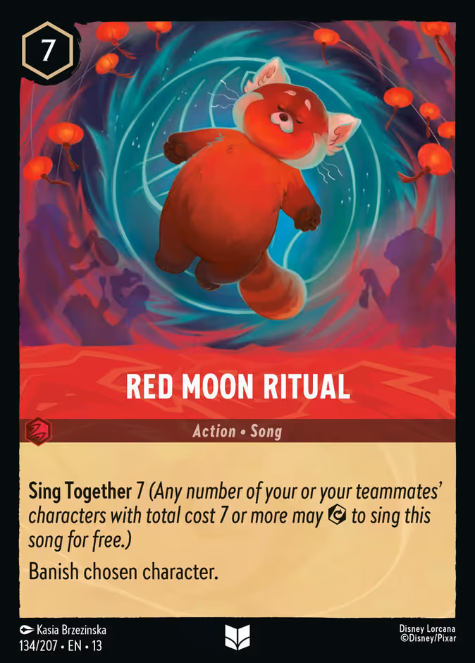 Red Moon Ritual Lorcana card (134/207, Attack of the Vine!)