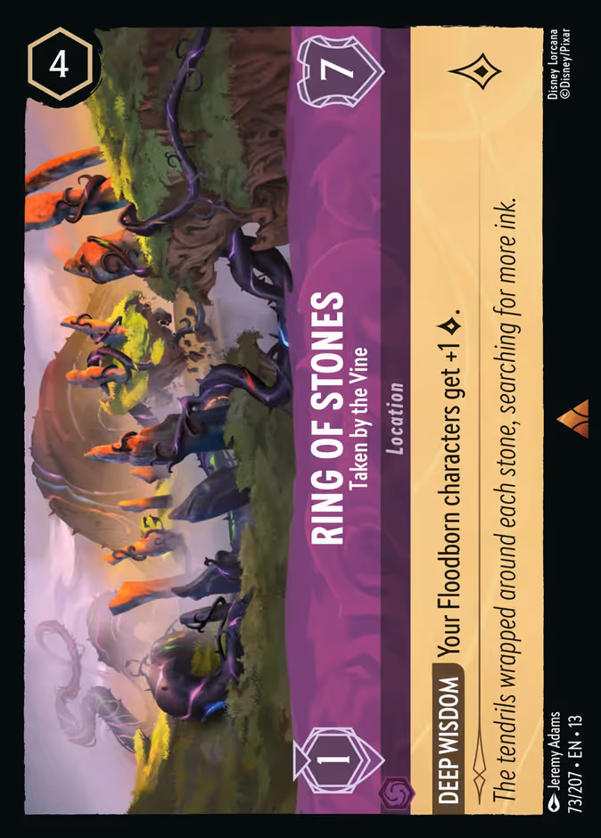 Ring of Stones - Taken by the Vine Lorcana card (73/207, Attack of the Vine!)