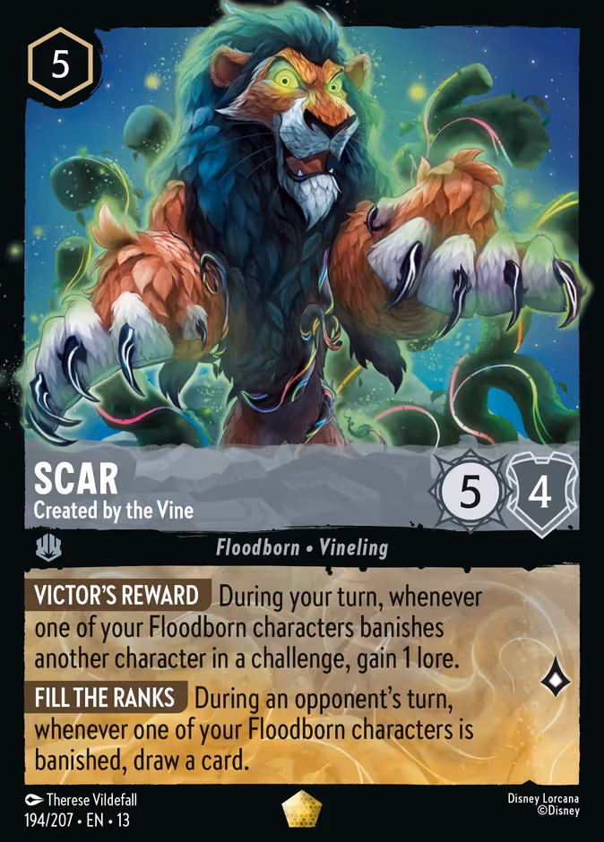 Scar - Created by the Vine Lorcana card (194/207, Attack of the Vine!)