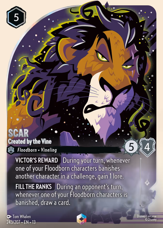 Scar - Created by the Vine Lorcana card (243/207, Attack of the Vine!)