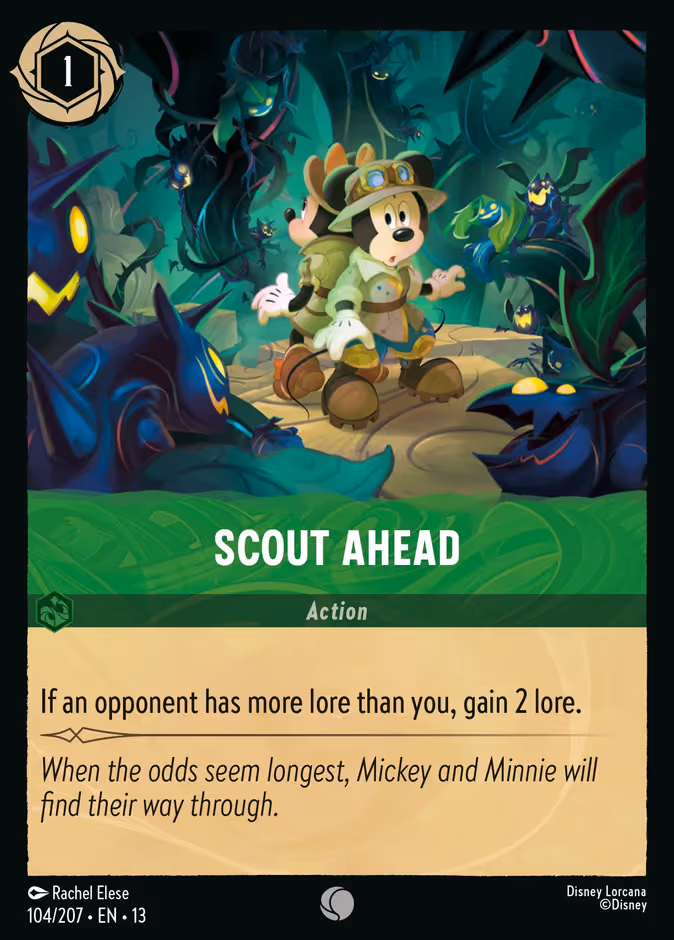 Scout Ahead Lorcana card (104/207, Attack of the Vine!)
