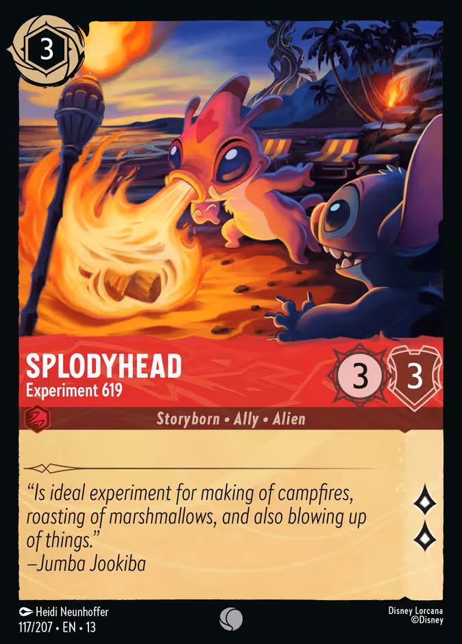Splodyhead - Experiment 619 Lorcana card (117/207, Attack of the Vine!)