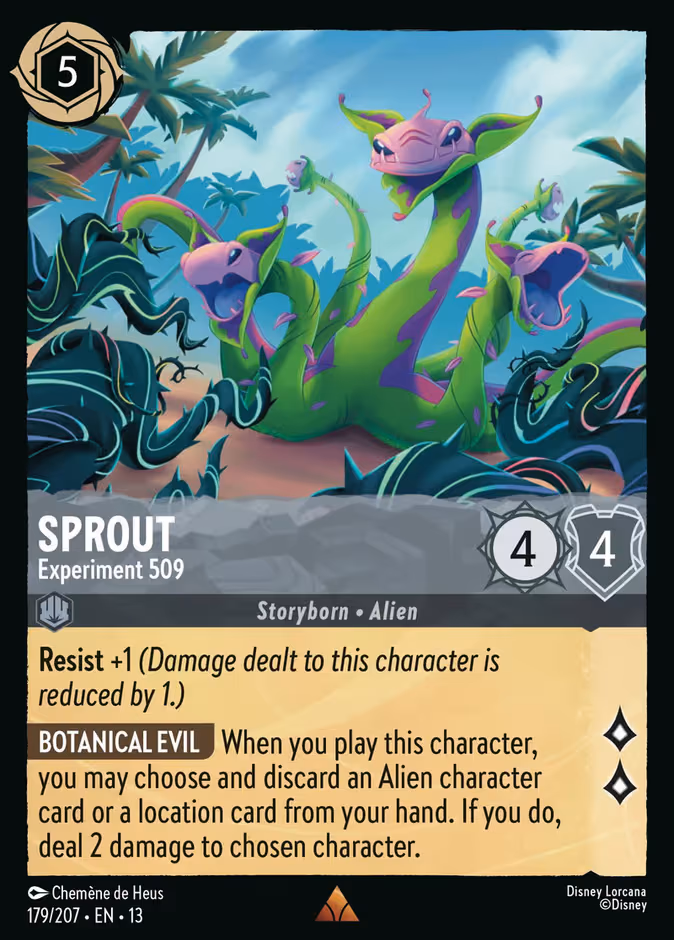 Sprout - Experiment 509 Lorcana card (179/207, Attack of the Vine!)