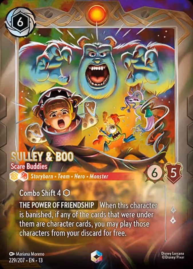 Sulley & Boo - Scare Buddies Lorcana card (229/207)