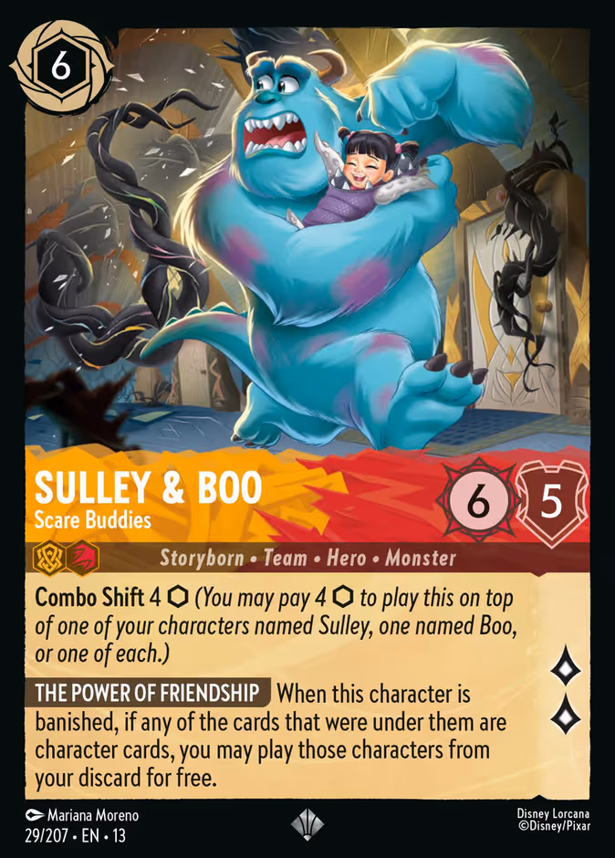 Sulley & Boo - Scare Buddies Lorcana card (29/207, Attack of the Vine!)