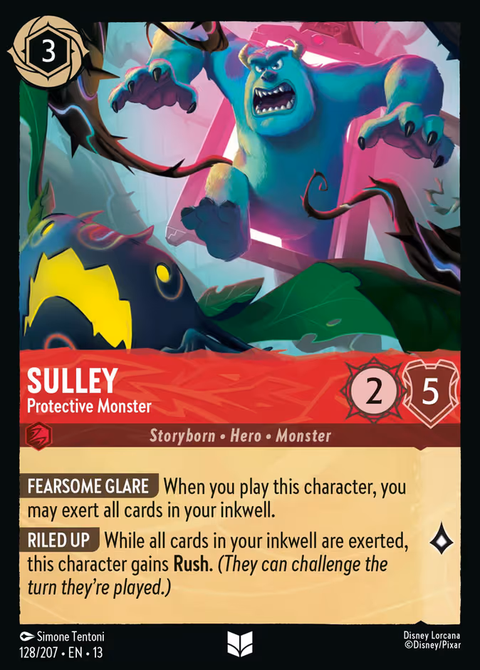 Sulley - Protective Monster Lorcana card (128/207, Attack of the Vine!)