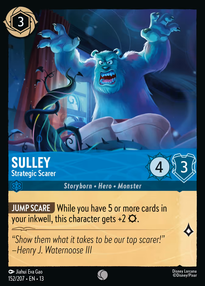 Sulley - Strategic Scarer Lorcana card (152/207, Attack of the Vine!)