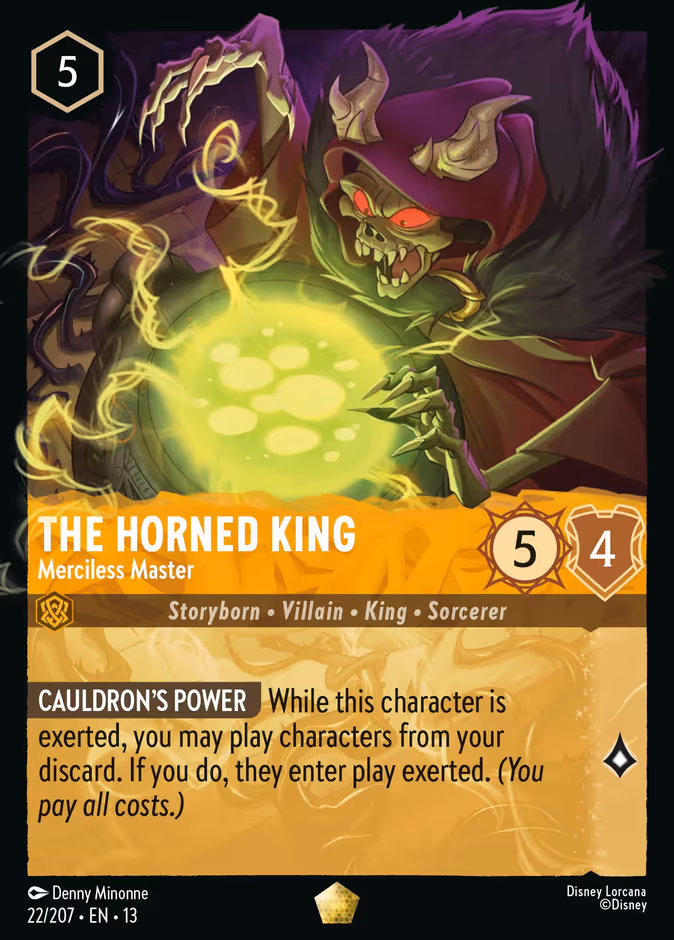 The Horned King - Merciless Master Lorcana card (22/207, Attack of the Vine!)