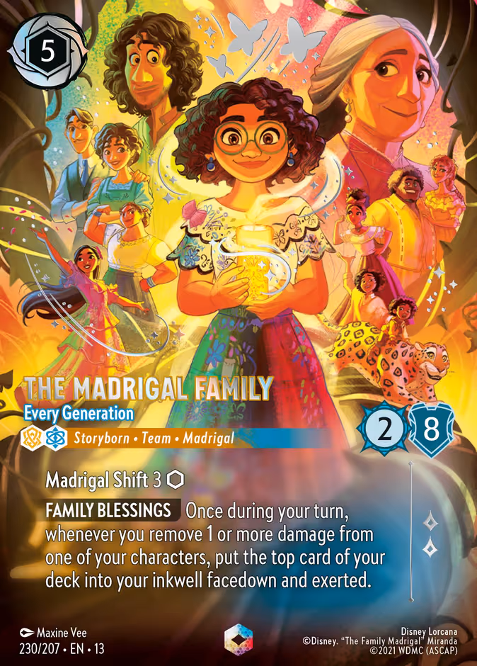 The Madrigal Family - Every Generation Lorcana card (230/207, Attack of the Vine!)