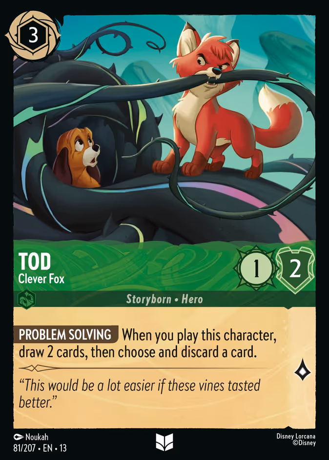 Tod - Clever Fox Lorcana card (81/207, Attack of the Vine!)