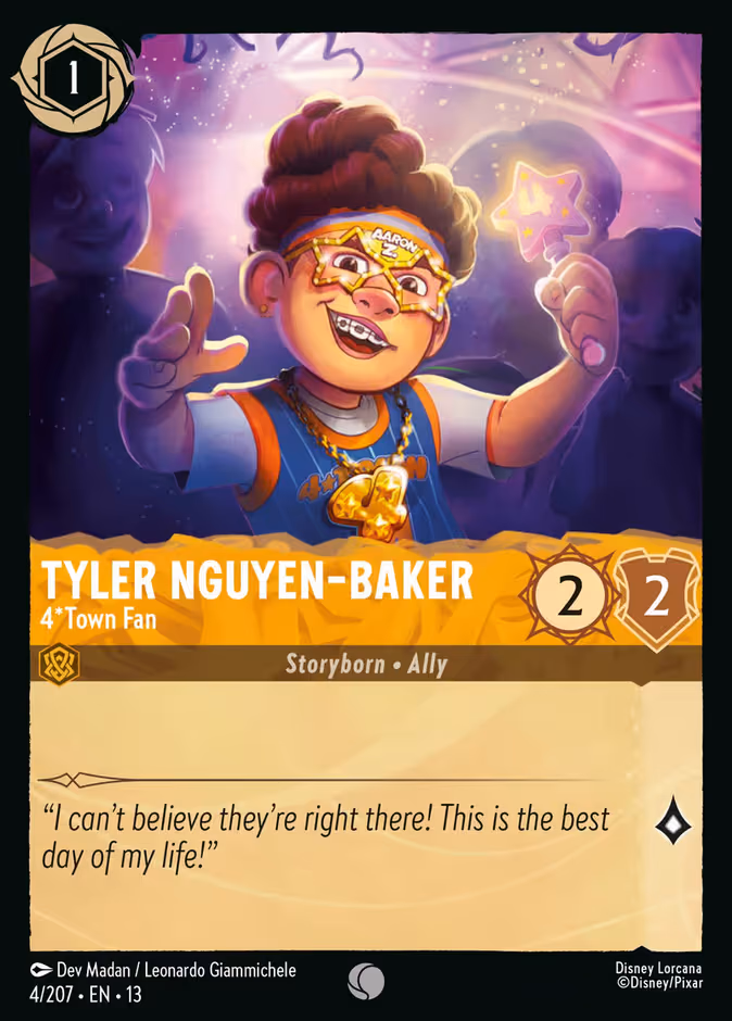 Tyler Nguyen-Baker - 4*Town Fan Lorcana card (4/207, Attack of the Vine!)