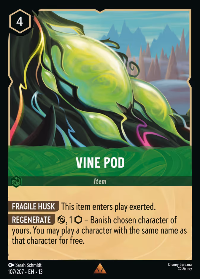 Vine Pod Lorcana card (107/207, Attack of the Vine!)