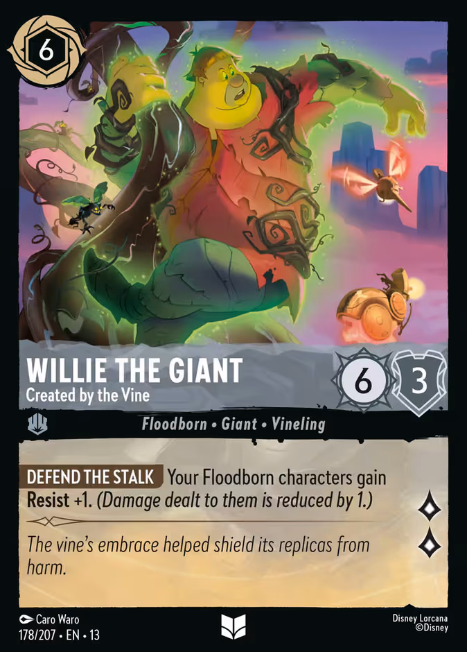 Willie the Giant - Created by the Vine Lorcana card (178/207, Attack of the Vine!)