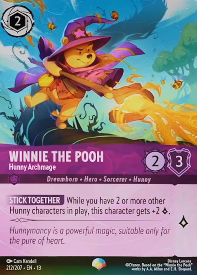 Winnie the Pooh - Hunny Archmage Lorcana card (212/207, Attack of the Vine!)