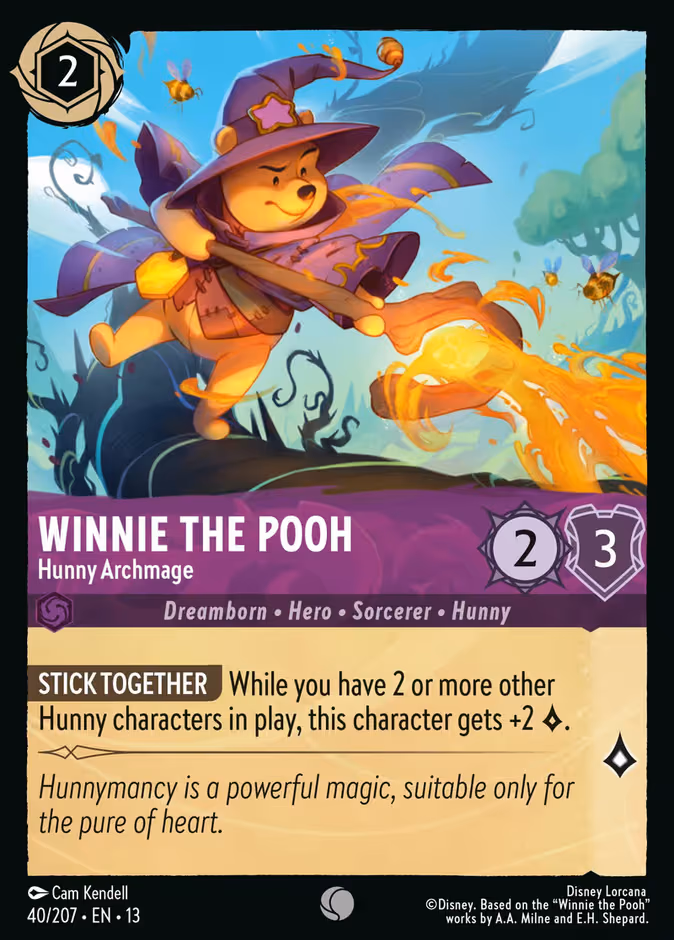 Winnie the Pooh - Hunny Archmage Lorcana card (40/207, Attack of the Vine!)