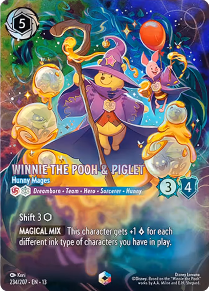 Winnie the Pooh & Piglet - Hunny Mages Lorcana card (234/207)