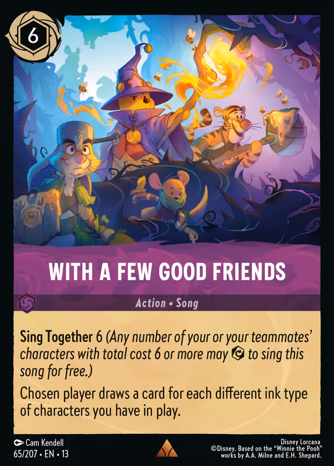 With a Few Good Friends Lorcana card (65/207, Attack of the Vine!)