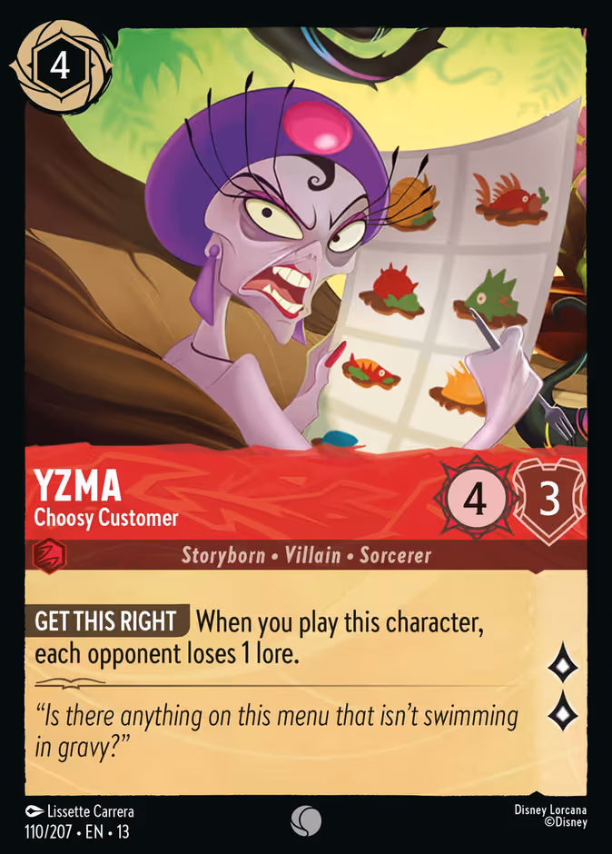 Yzma - Choosy Customer Lorcana card (110/207, Attack of the Vine!)