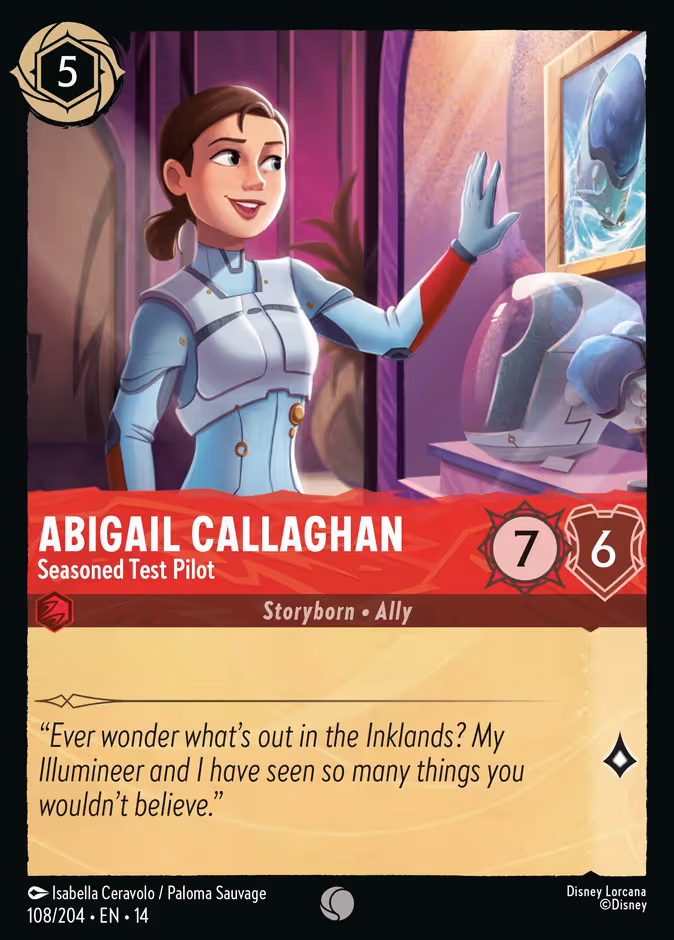 Abigail Callaghan - Seasoned Test Pilot Lorcana card (108/204, Hyperia City)