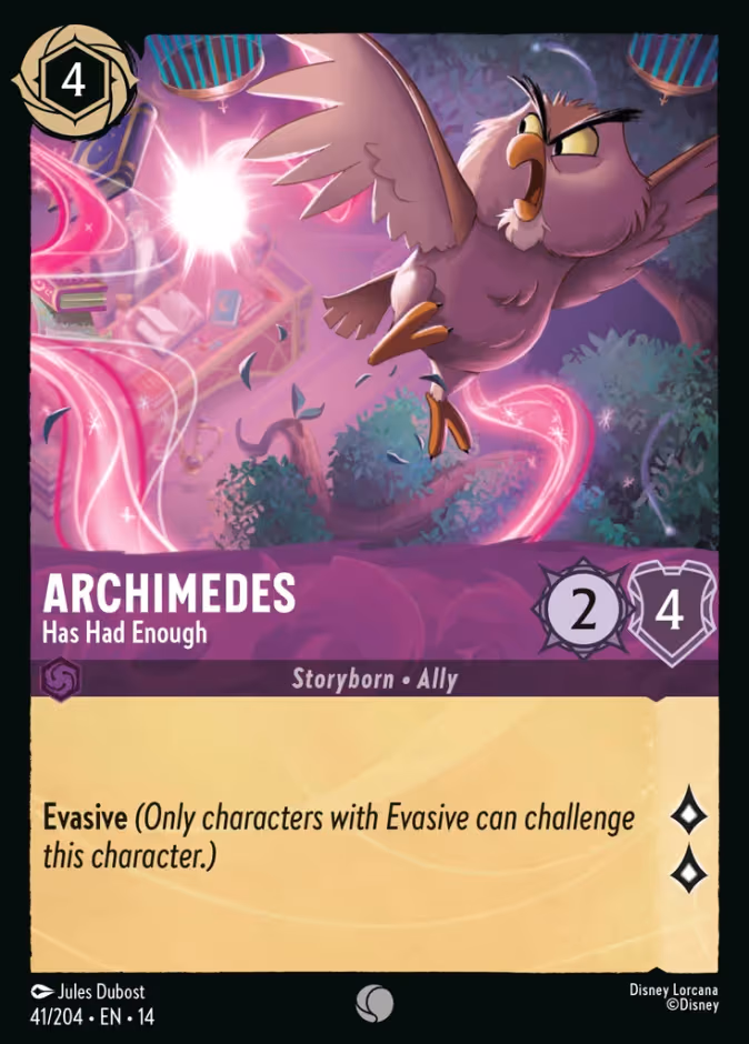 Archimedes - Has Had Enough Lorcana card (41/204, Hyperia City)