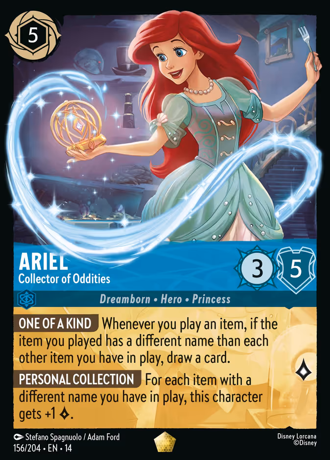 Ariel - Collector of Oddities Lorcana card (156/204, Hyperia City)