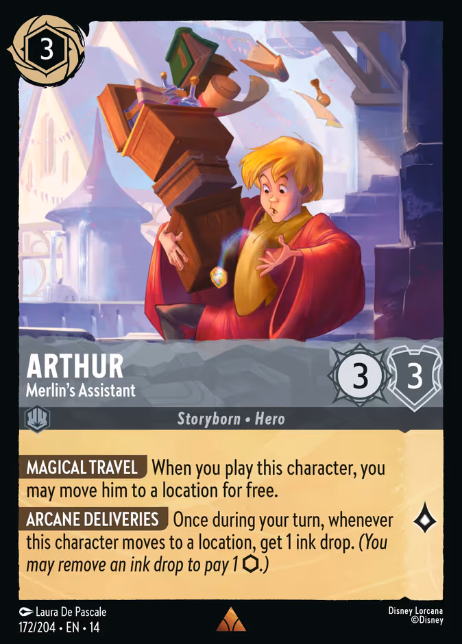 Arthur - Merlin's Assistant Lorcana card (172/204, Hyperia City)
