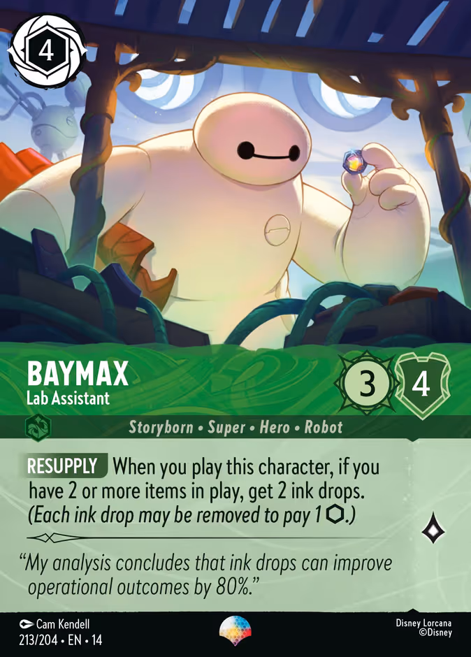 Baymax - Lab Assistant Lorcana card (213/204, Hyperia City)