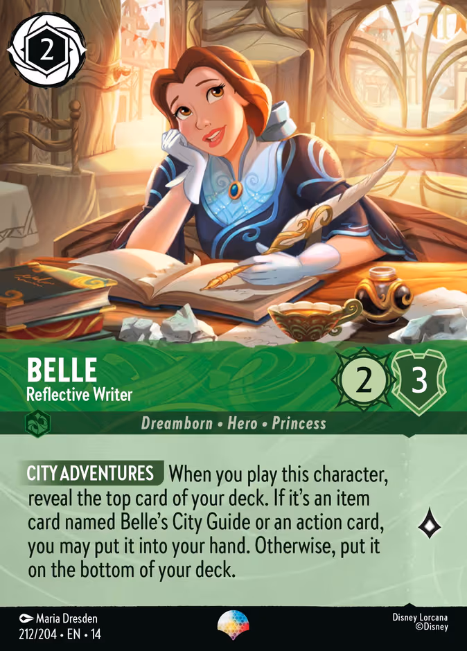 Belle - Reflective Writer Lorcana card (212/204)