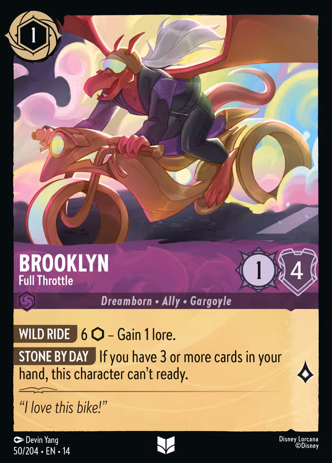 Brooklyn - Full Throttle Lorcana card (50/201, Hyperia City)