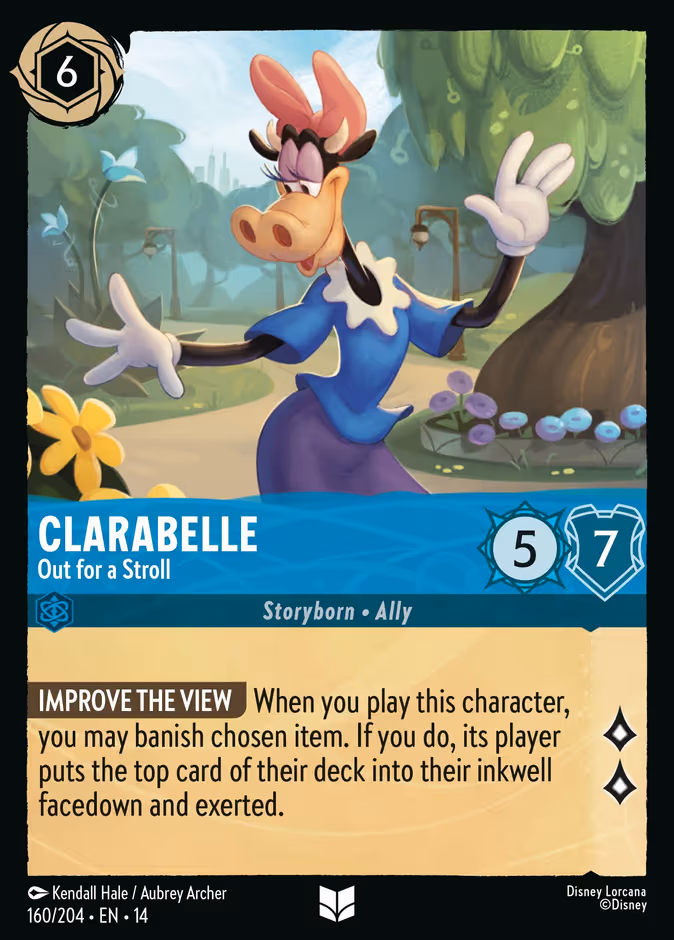 Clarabelle - Out for a Stroll Lorcana card (160/204, Hyperia City)