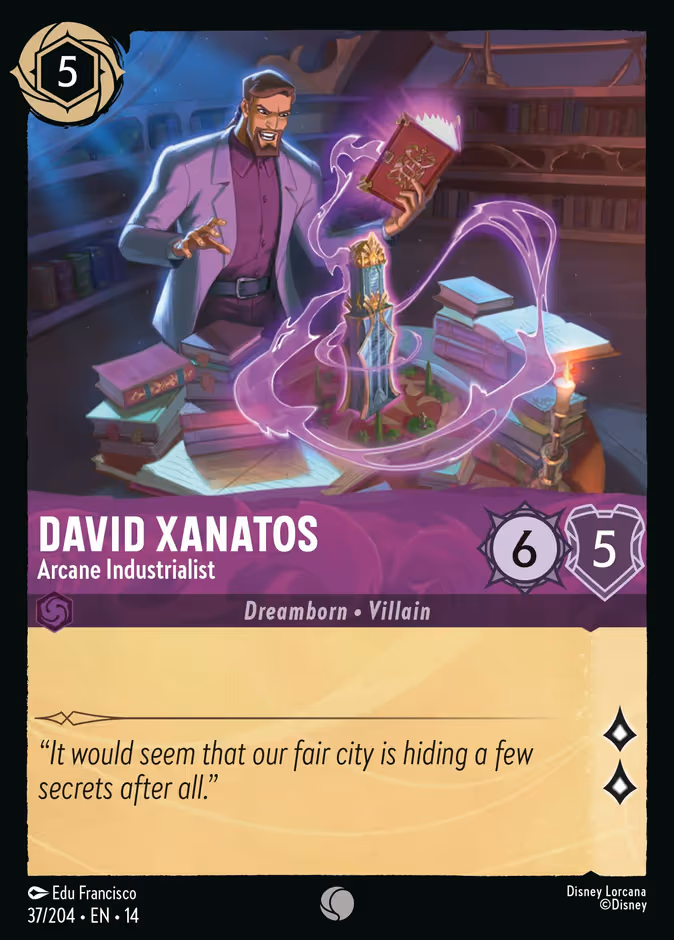 David Xanatos - Arcane Industrialist Lorcana card (37/197, Hyperia City)